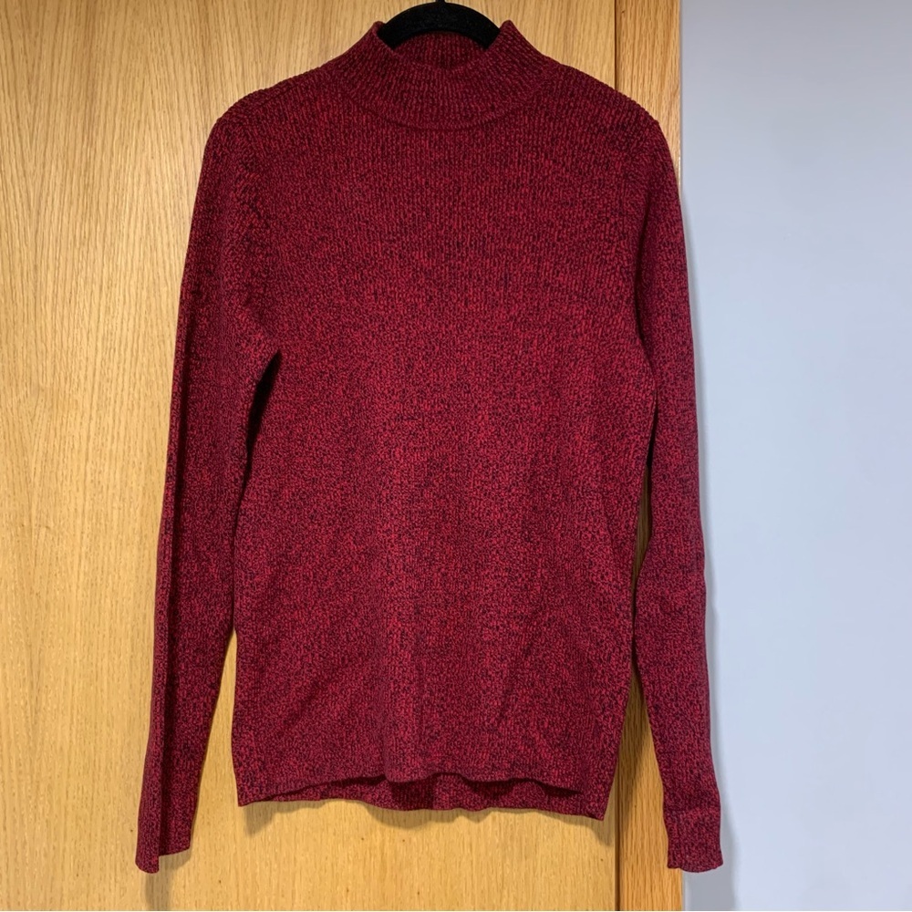 Karen Scott Women's Red Mockneck Sweater - Size Small